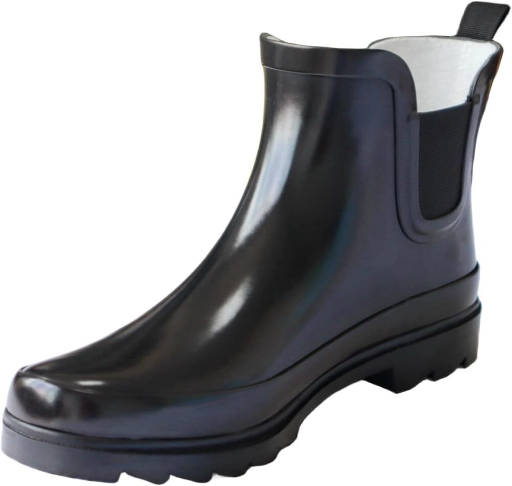 Women's Rubber Rain Boots Waterproof And Anti-slipping Rainboots For Women Comfortable Insoles Stylish Light Ankle Rain Shoes