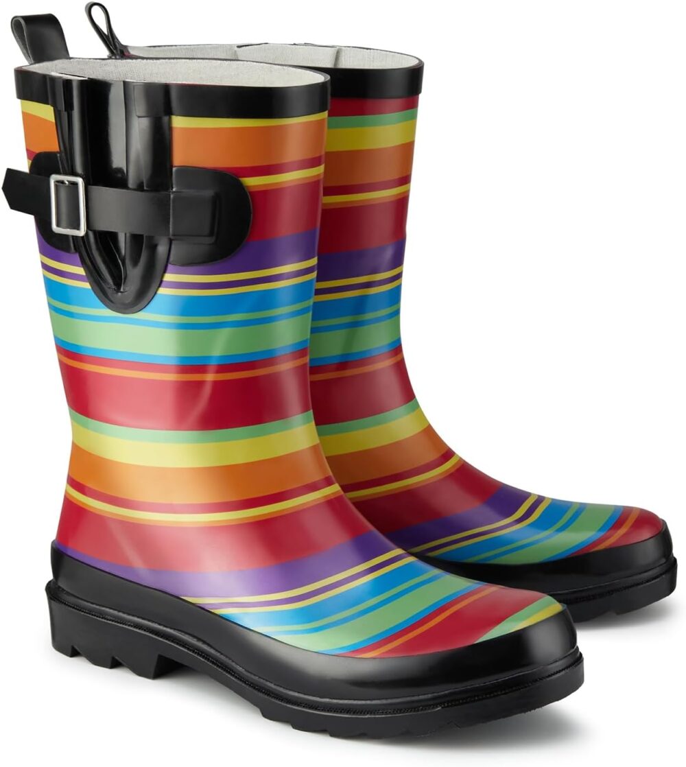 Rubber Rain Boots for Women Waterproof Garden Boots Wellies Mud Boots