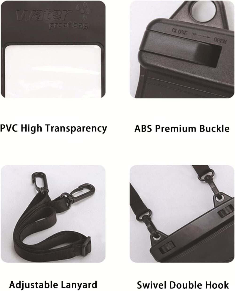 Waterproof Phone Pouch Bag, Waterproof Phone Case with Lanyard Compatible with iPhone 16 15 14 13 12 11 Pro XS MAX XR X SE, IPX8 Phone Dry Bag [1-Pack] - Iridescence - Image 2