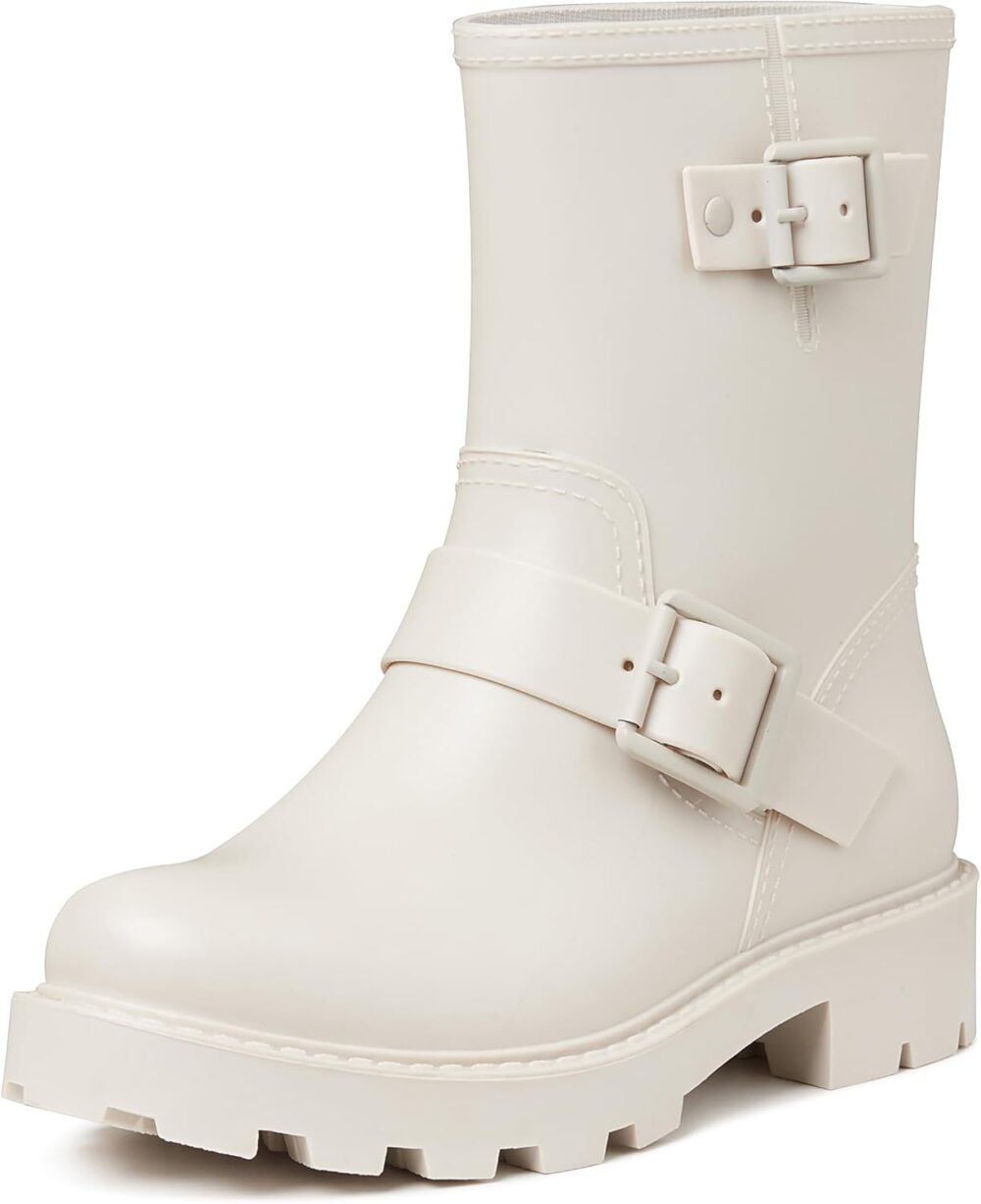 Rain Boots for Women Waterproof Hiking Shoes Work Shoes Women Ankle Boots Garden Boots for Women Rubber Boots