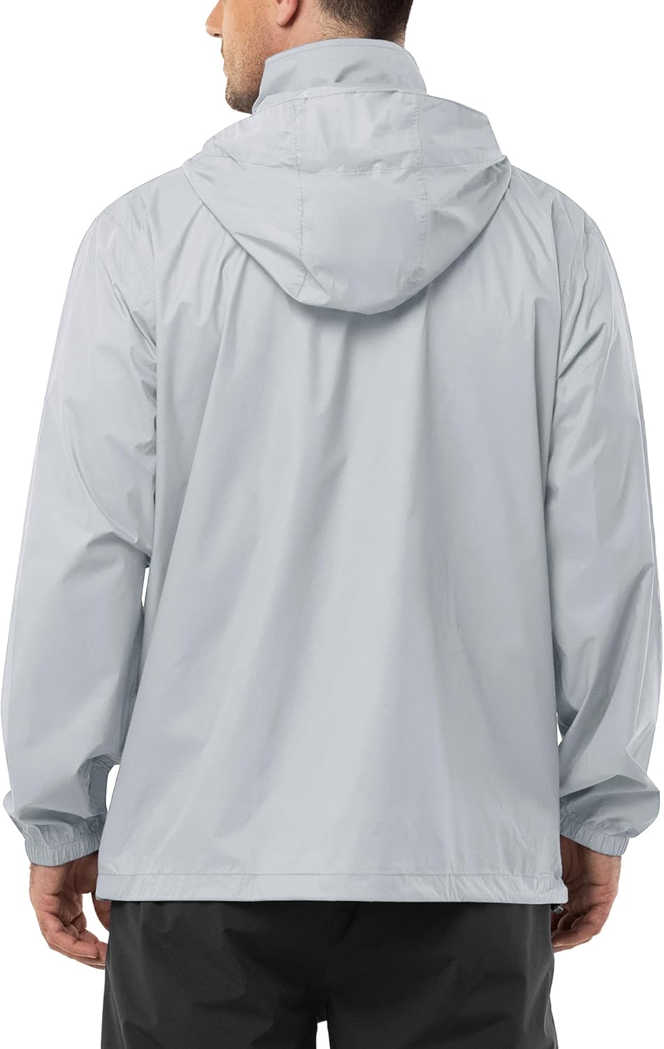 Men's Rain Jacket Waterproof Lightweight Packable Rain Shell Raincoat with Hood for Golf Hiking Travel - Image 2