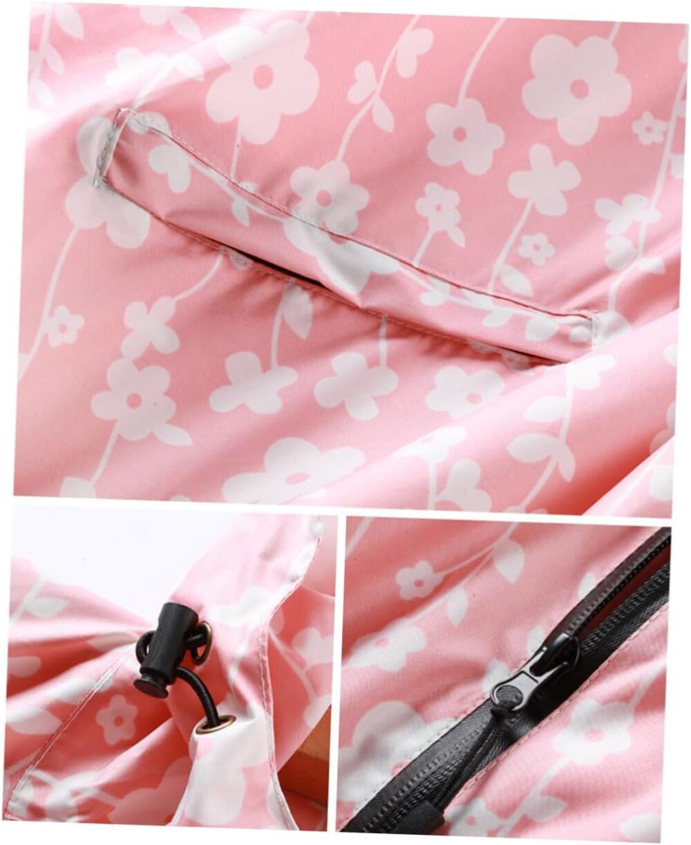 2pcs Hooded Rain Jacket for Women Anti-saliva Rain Jacket Mens Lightweight Rain Jacket Outdoor Raincoat - Image 2