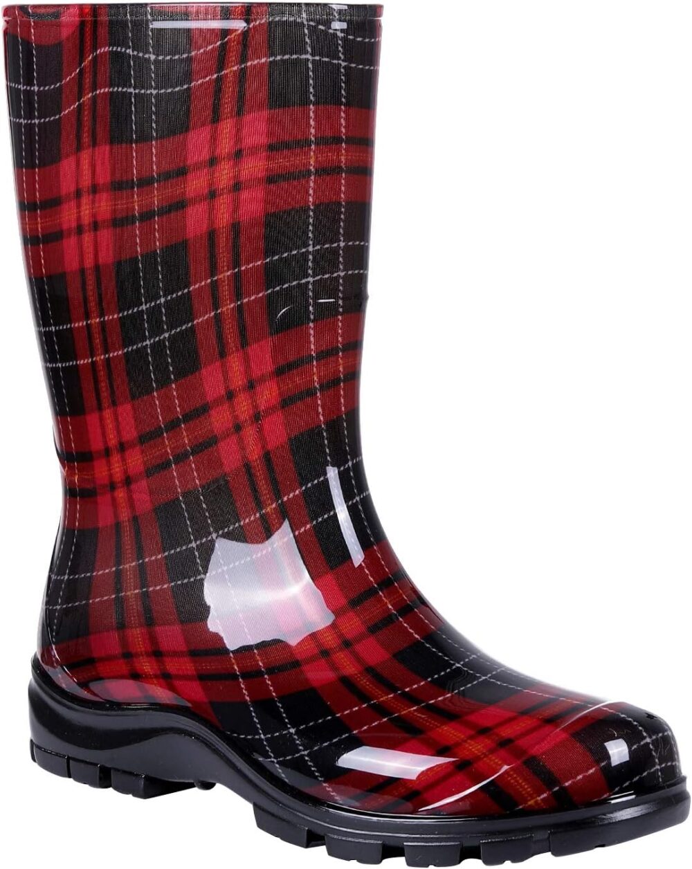 Women's Mid Calf Rain Boots Printed Waterproof Rubber Boots Short Garden Shose - Image 2