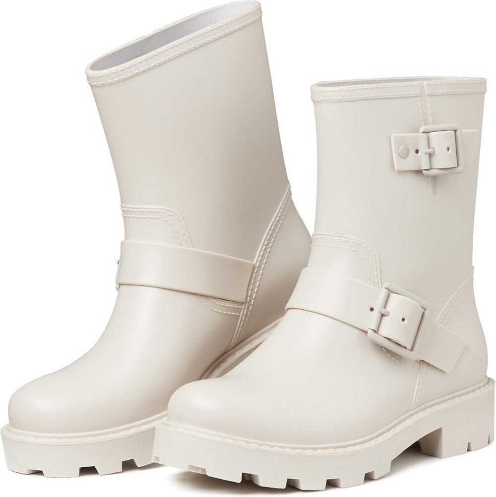 Rain Boots for Women Waterproof Hiking Shoes Work Shoes Women Ankle Boots Garden Boots for Women Rubber Boots - Image 2