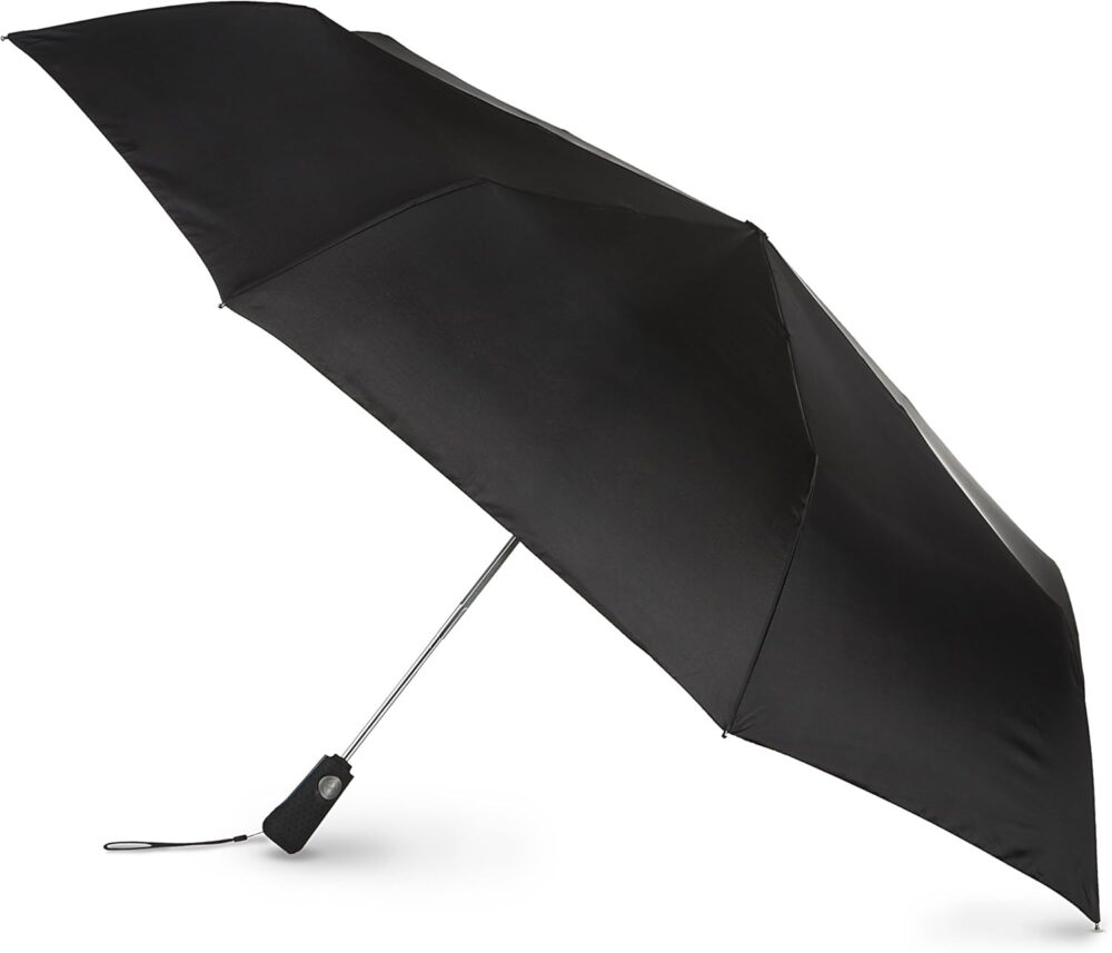 Golf Size Auto Open/Close Umbrella, Water Repellent Canopy, Black
