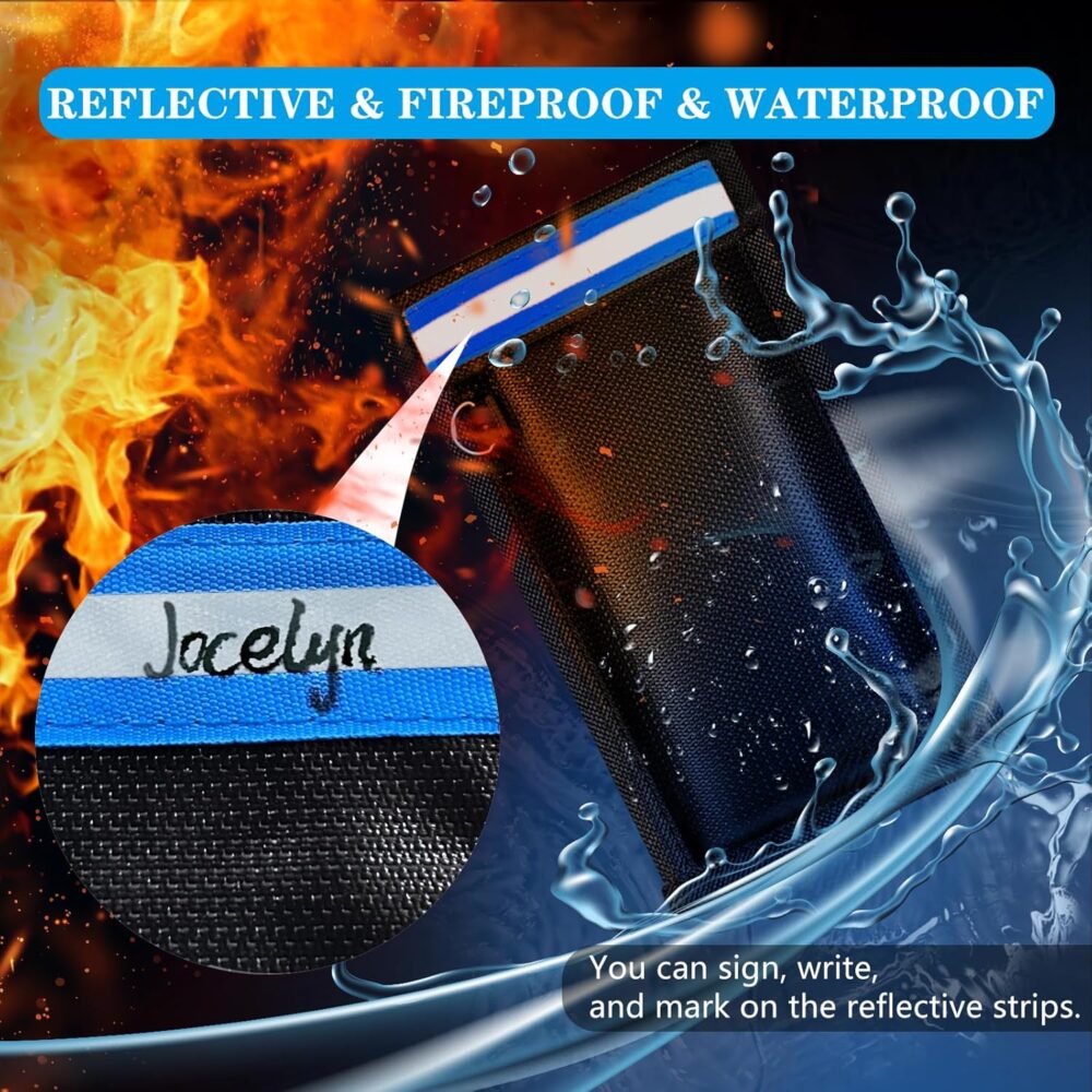 Bags for Phones and Car Keys 2 pack, Signal Blocking Pouch,  Bags, Anti-Theft  Cage, Fireproof & Waterproof Cell Phone Signal Blocking Bag - Image 2