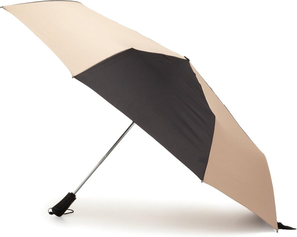 Auto Open Close Golf Size Umbrella, Black/British Tan, One Size - Image 2