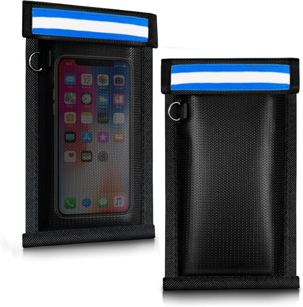 Bags for Phones and Car Keys 2 pack, Signal Blocking Pouch,  Bags, Anti-Theft  Cage, Fireproof & Waterproof Cell Phone Signal Blocking Bag