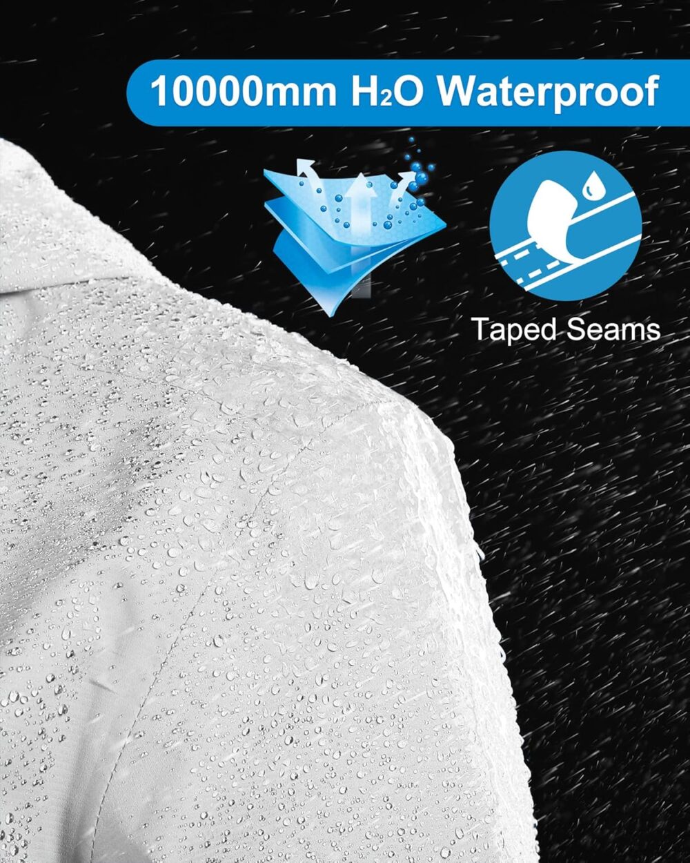 Packable Rain Jacket Women Lightweight Waterproof Raincoat with Hood Cycling Bike Jacket Windbreaker - Image 2